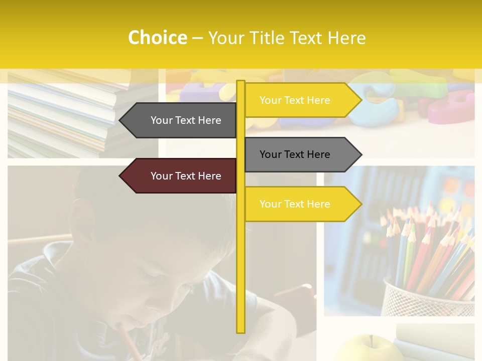 Study Studing Drawing Collection PowerPoint Template