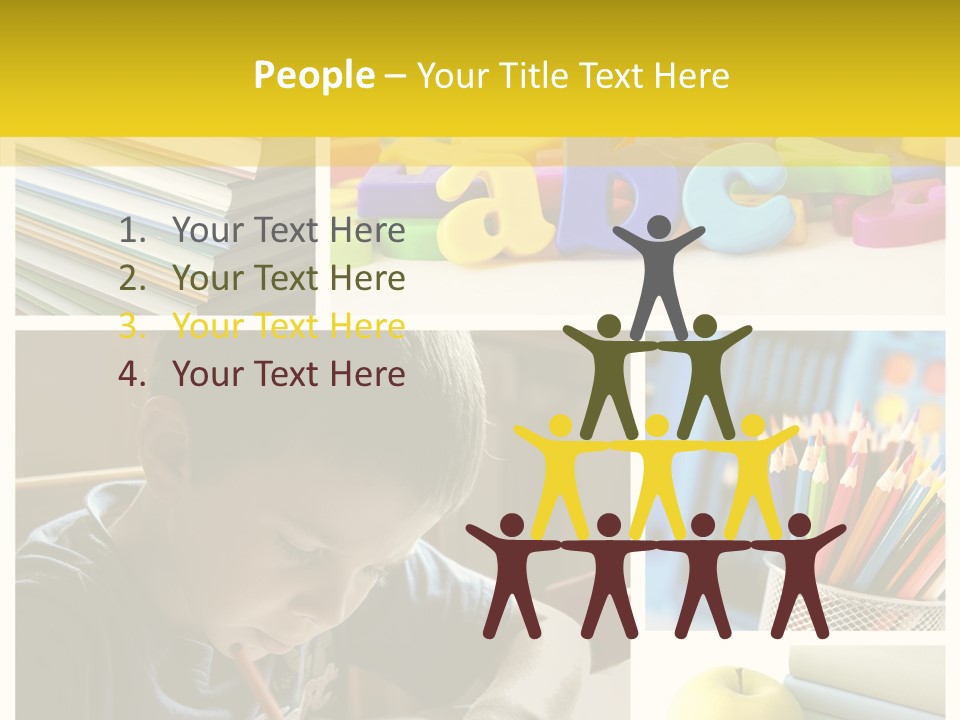 Study Studing Drawing Collection PowerPoint Template