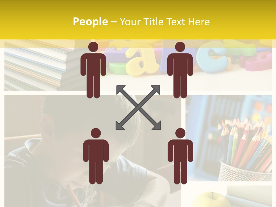 Study Studing Drawing Collection PowerPoint Template