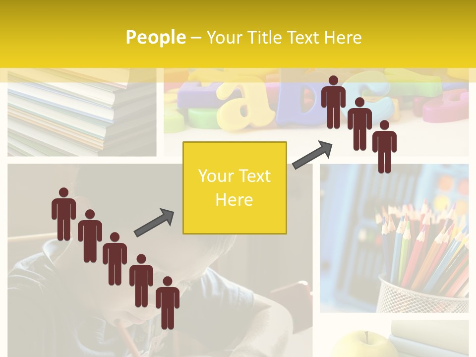 Study Studing Drawing Collection PowerPoint Template