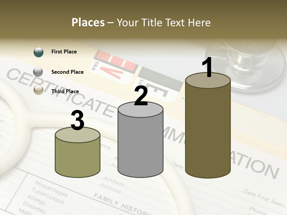 Closeup Admittance Records PowerPoint Template