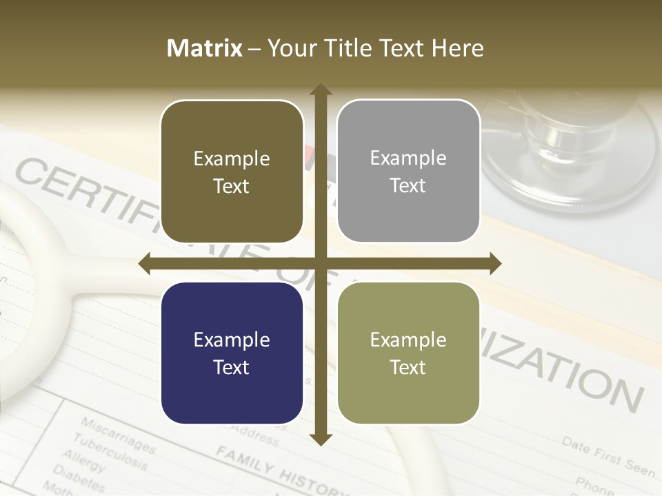 Closeup Admittance Records PowerPoint Template