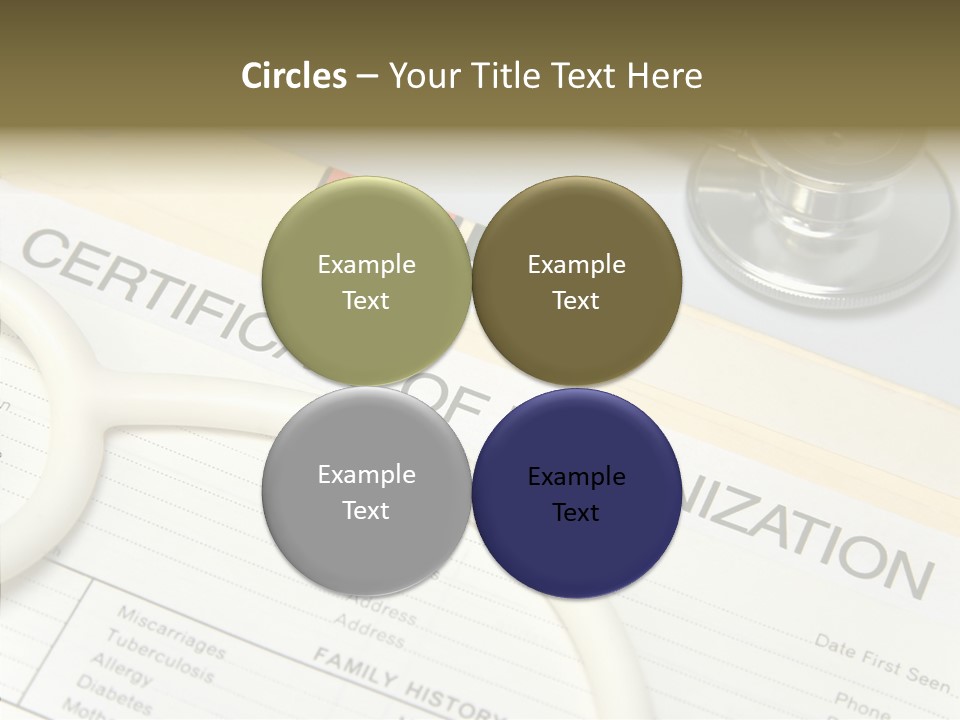 Closeup Admittance Records PowerPoint Template