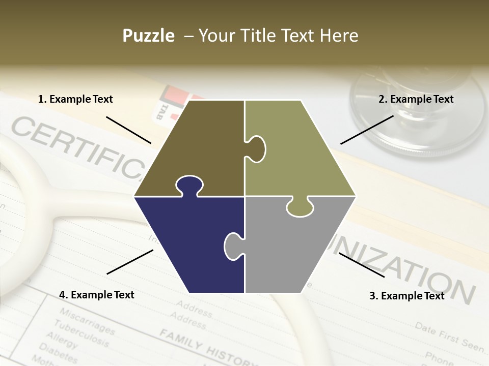 Closeup Admittance Records PowerPoint Template