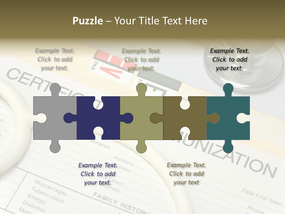 Closeup Admittance Records PowerPoint Template