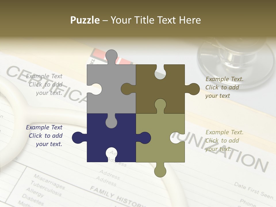 Closeup Admittance Records PowerPoint Template