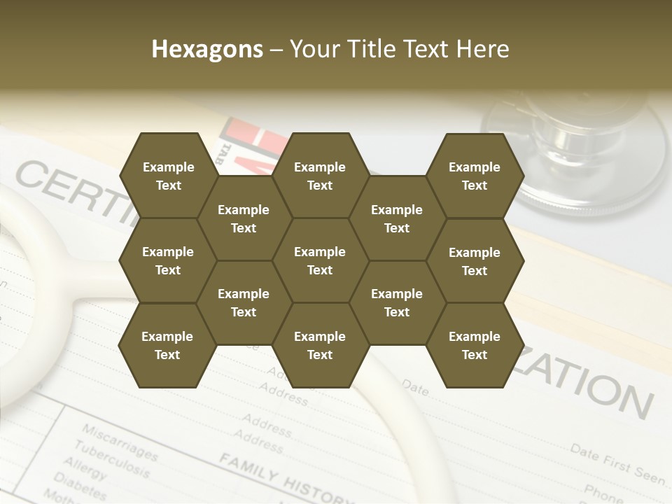 Closeup Admittance Records PowerPoint Template