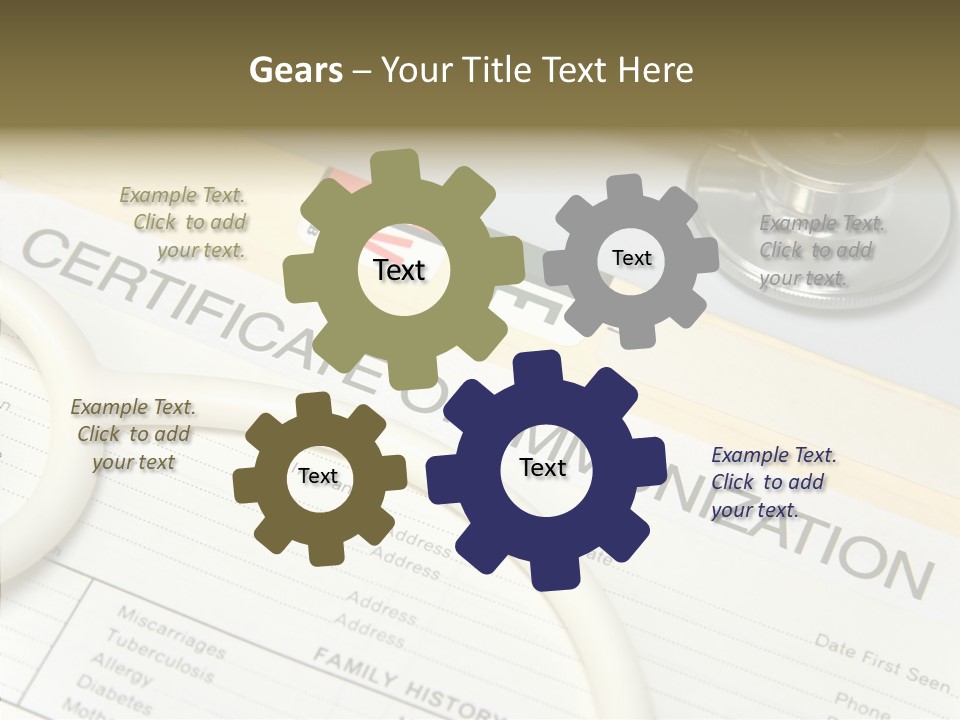 Closeup Admittance Records PowerPoint Template