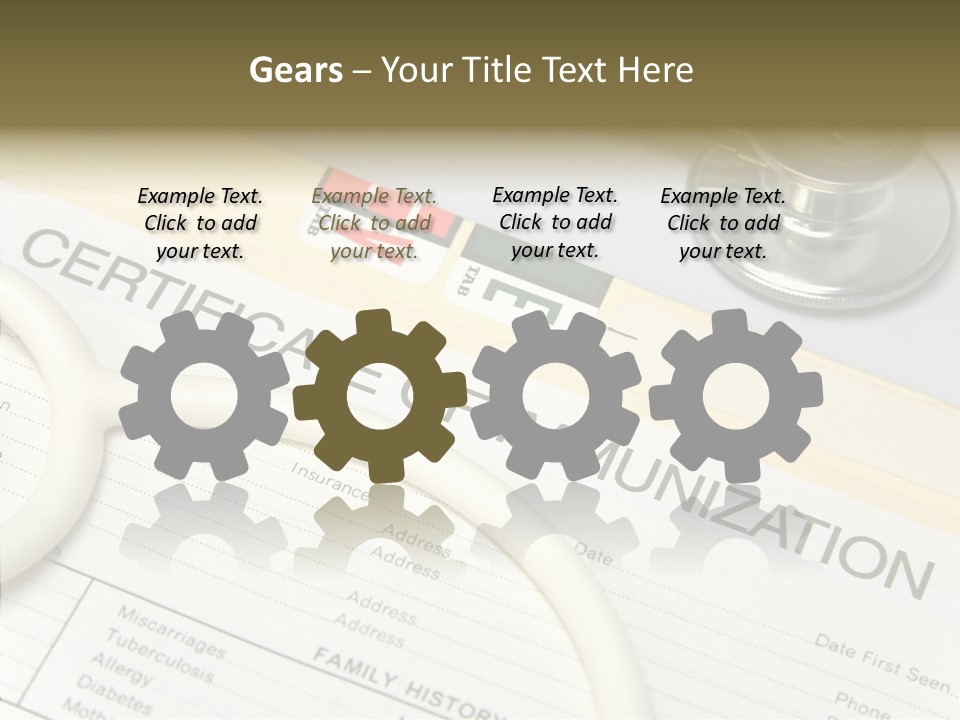 Closeup Admittance Records PowerPoint Template