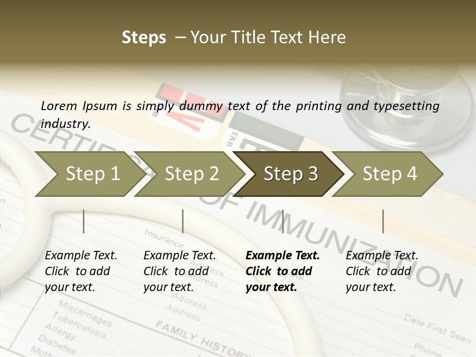 Closeup Admittance Records PowerPoint Template