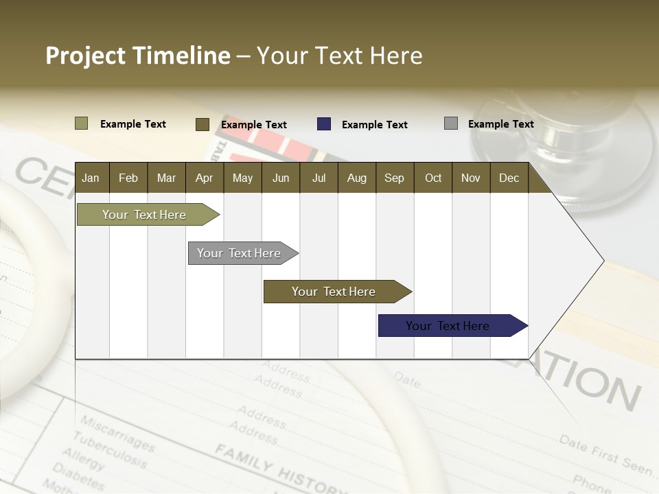 Closeup Admittance Records PowerPoint Template