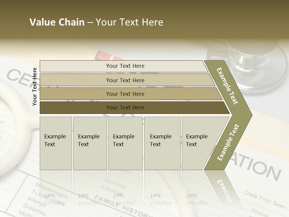 Closeup Admittance Records PowerPoint Template