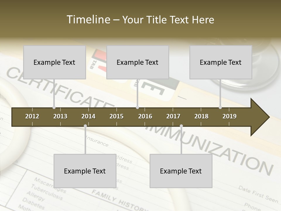 Closeup Admittance Records PowerPoint Template