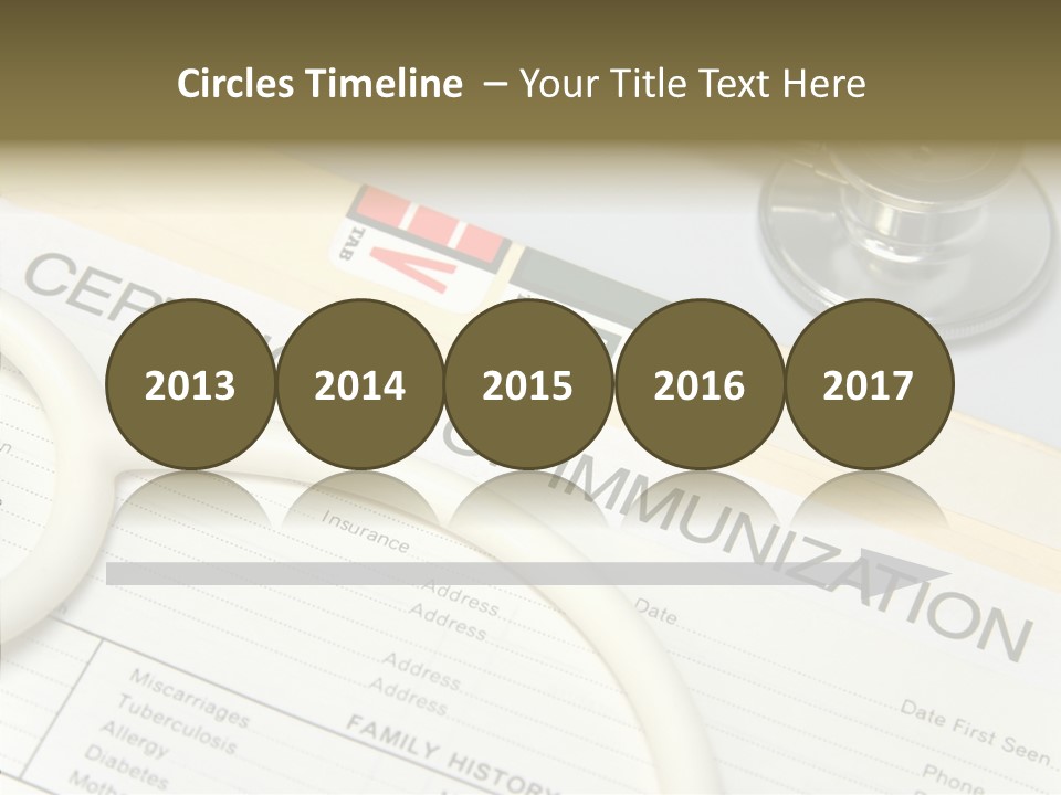 Closeup Admittance Records PowerPoint Template