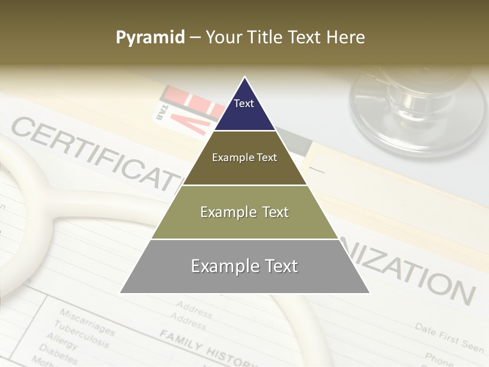 Closeup Admittance Records PowerPoint Template