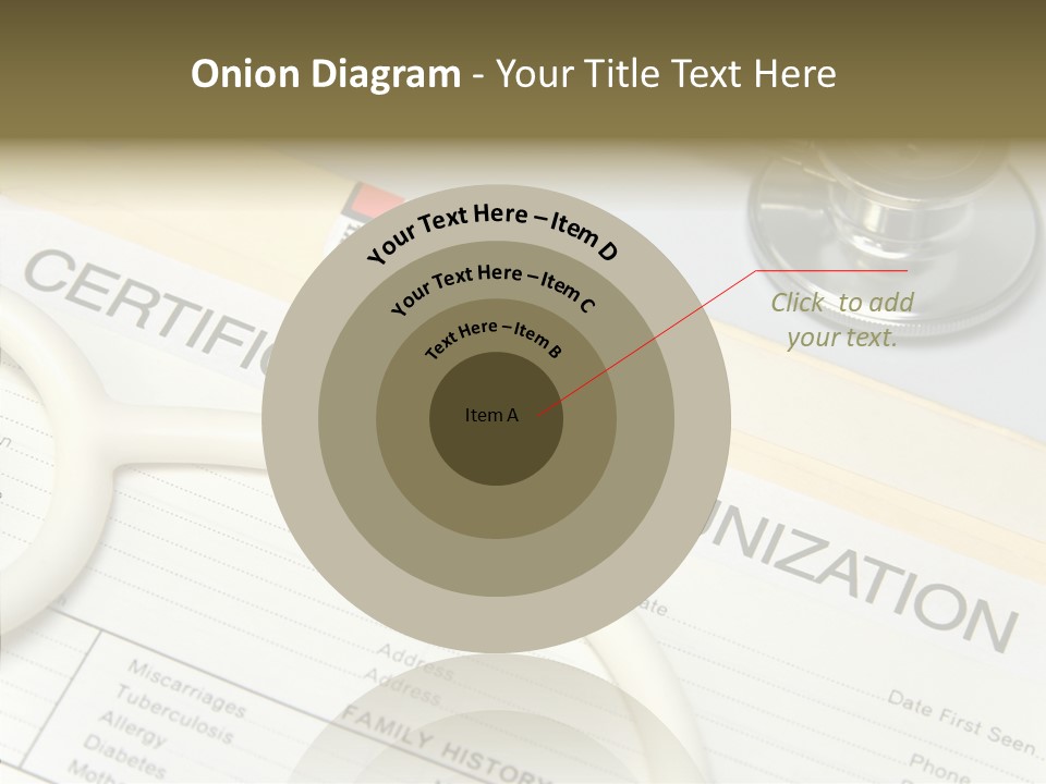 Closeup Admittance Records PowerPoint Template