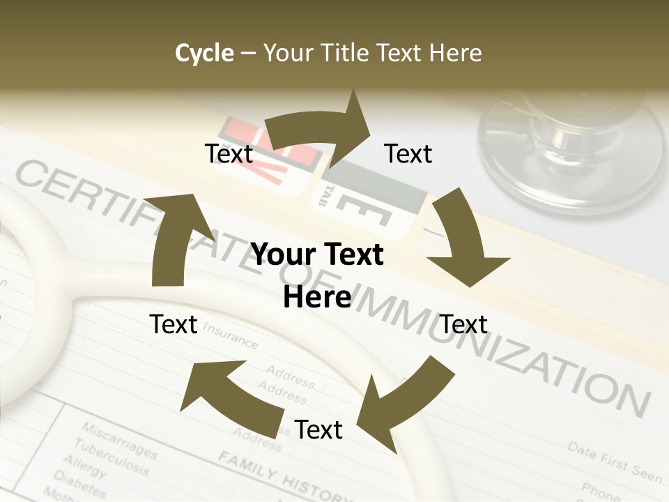 Closeup Admittance Records PowerPoint Template