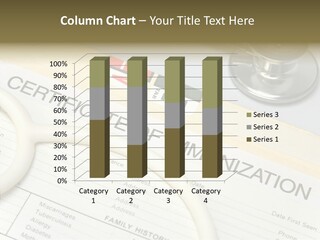 Closeup Admittance Records PowerPoint Template