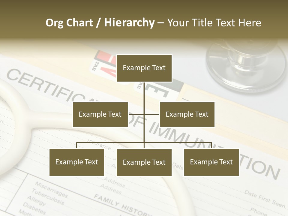 Closeup Admittance Records PowerPoint Template
