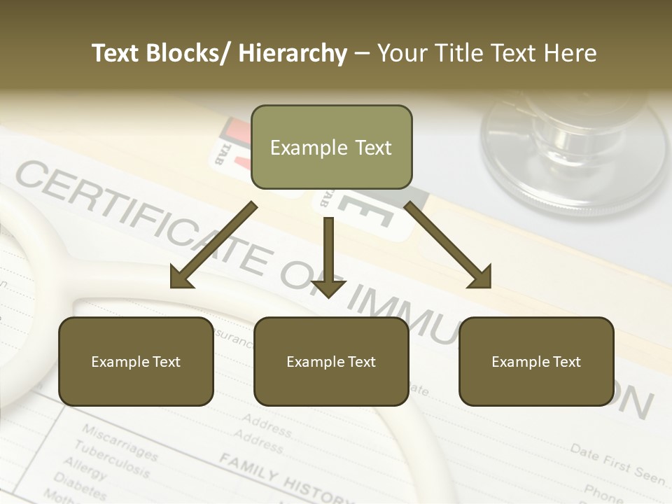 Closeup Admittance Records PowerPoint Template