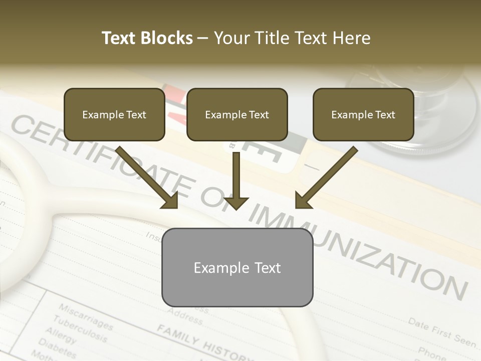 Closeup Admittance Records PowerPoint Template