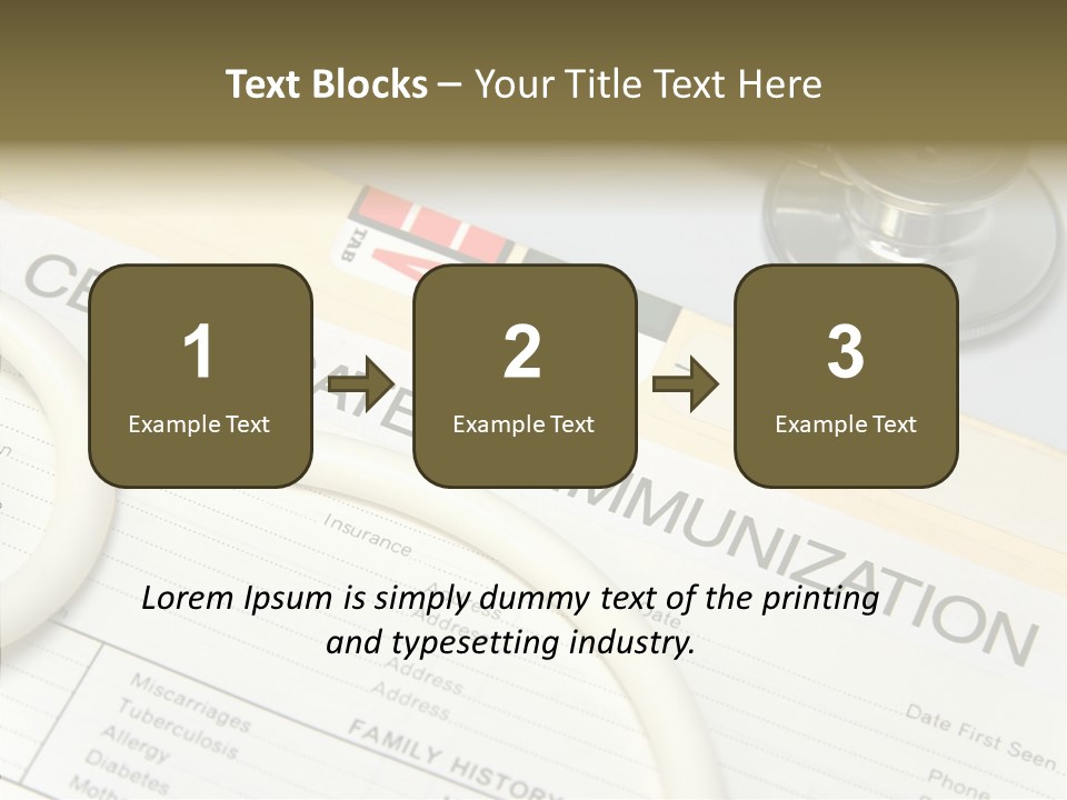 Closeup Admittance Records PowerPoint Template