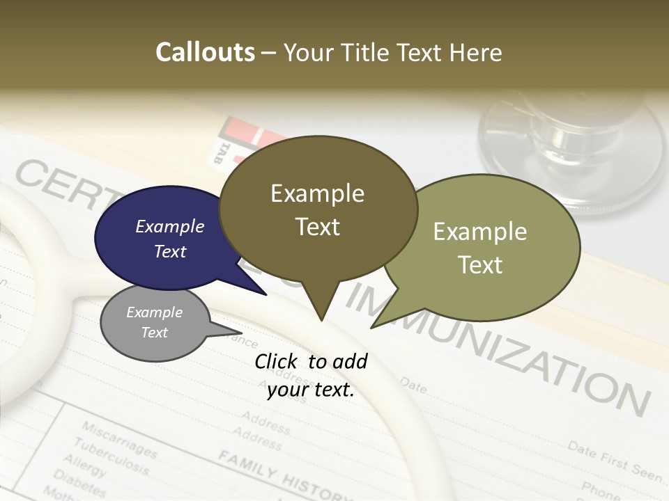 Closeup Admittance Records PowerPoint Template