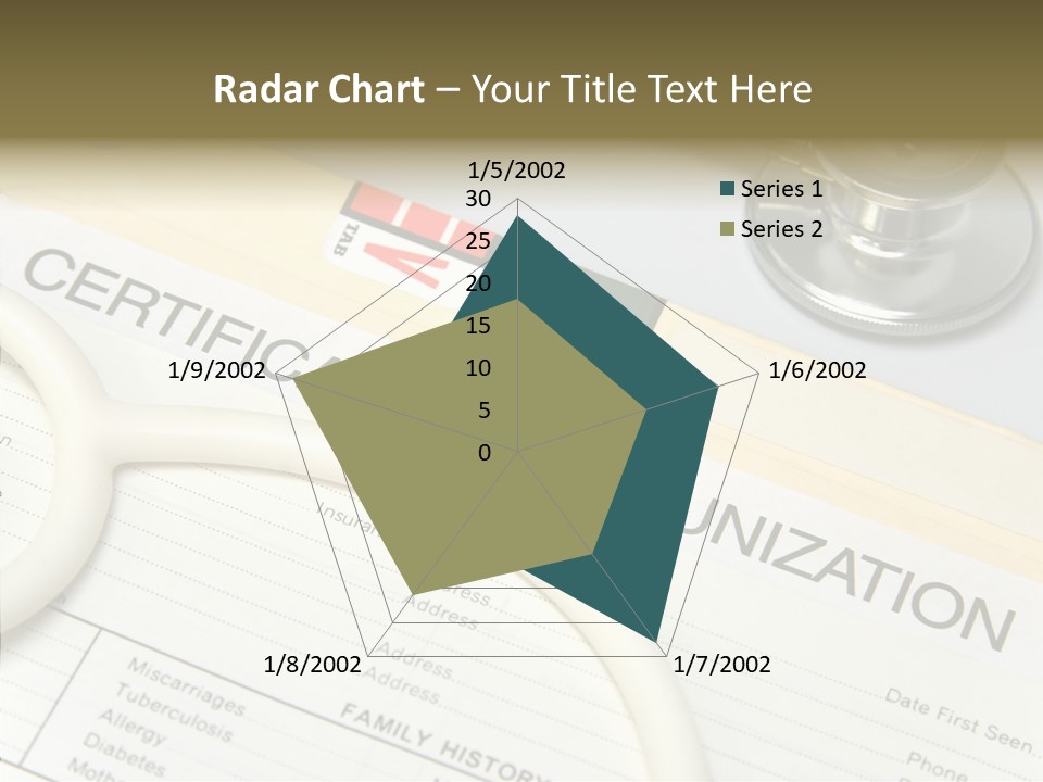 Closeup Admittance Records PowerPoint Template