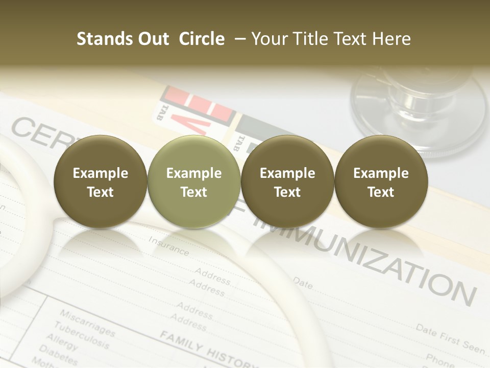 Closeup Admittance Records PowerPoint Template