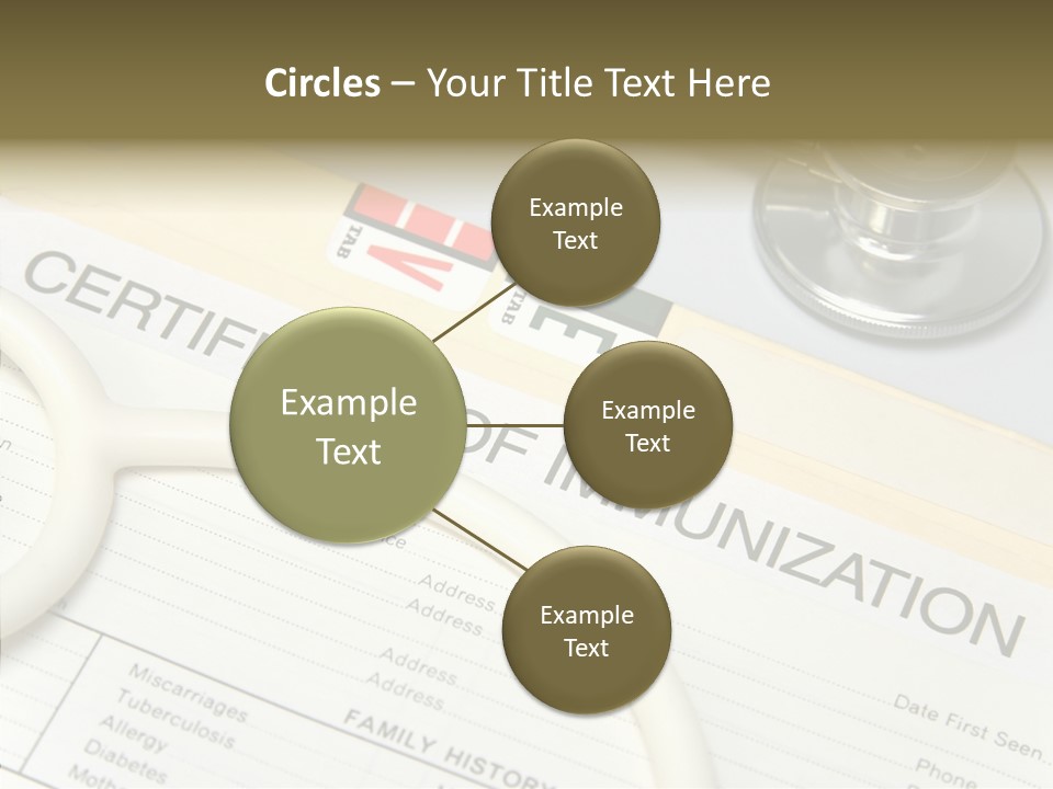 Closeup Admittance Records PowerPoint Template