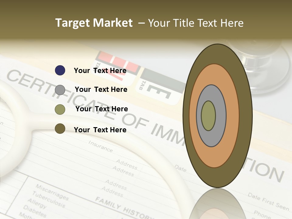 Closeup Admittance Records PowerPoint Template