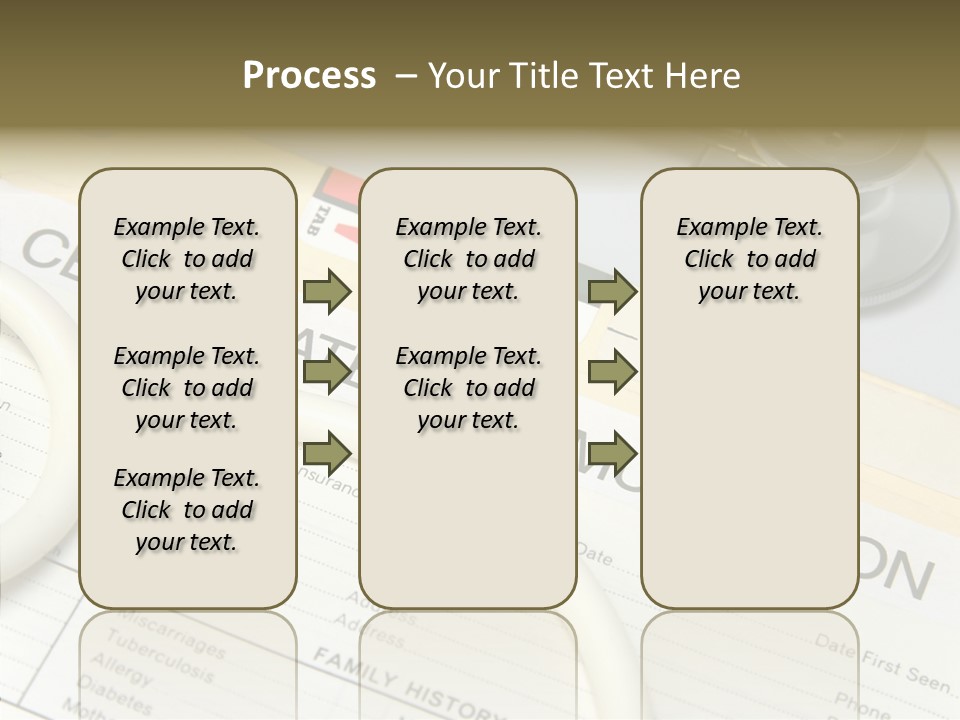 Closeup Admittance Records PowerPoint Template