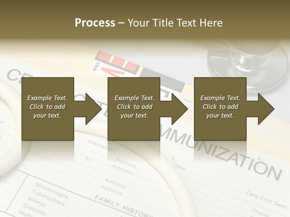 Closeup Admittance Records PowerPoint Template