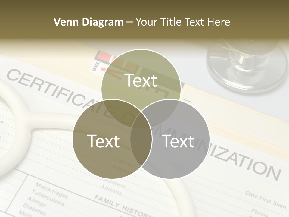 Closeup Admittance Records PowerPoint Template