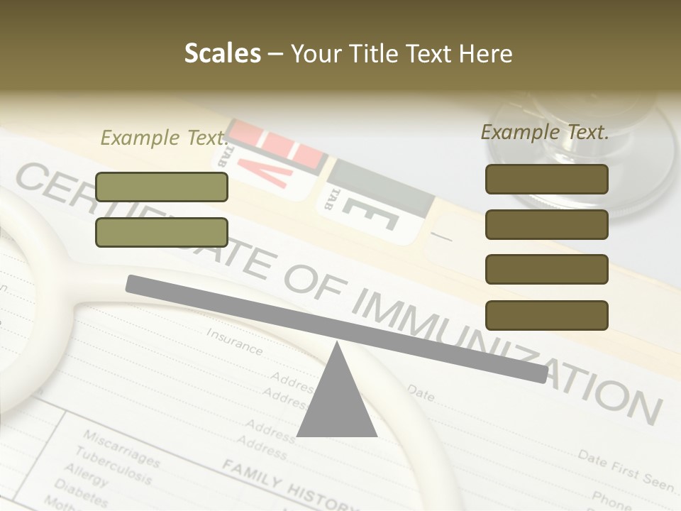 Closeup Admittance Records PowerPoint Template