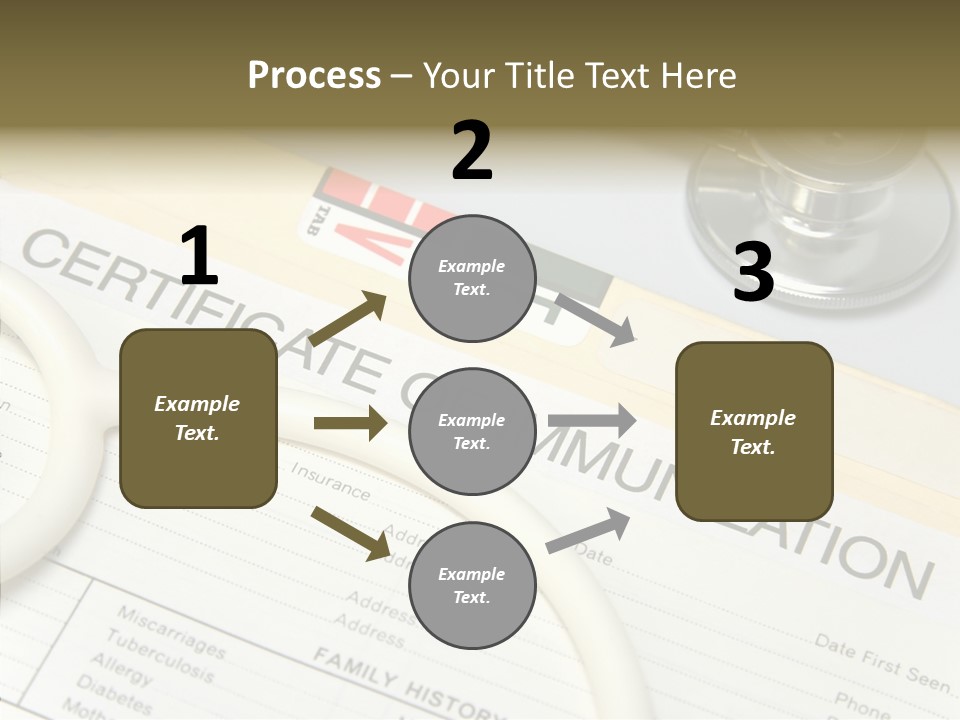 Closeup Admittance Records PowerPoint Template