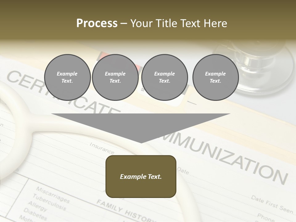 Closeup Admittance Records PowerPoint Template