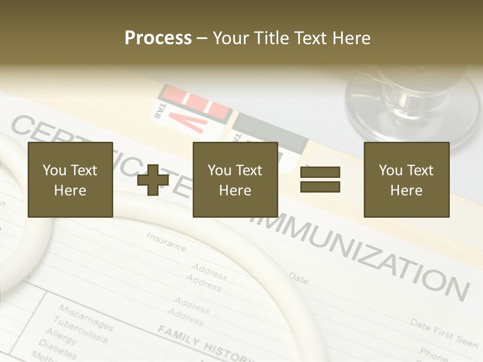 Closeup Admittance Records PowerPoint Template