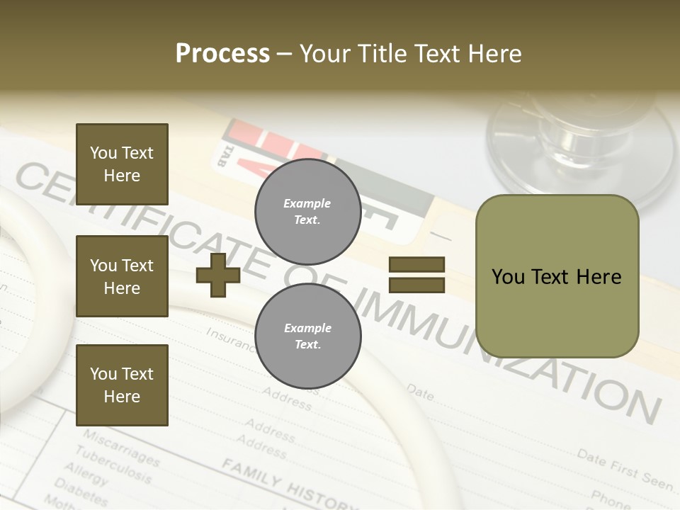 Closeup Admittance Records PowerPoint Template