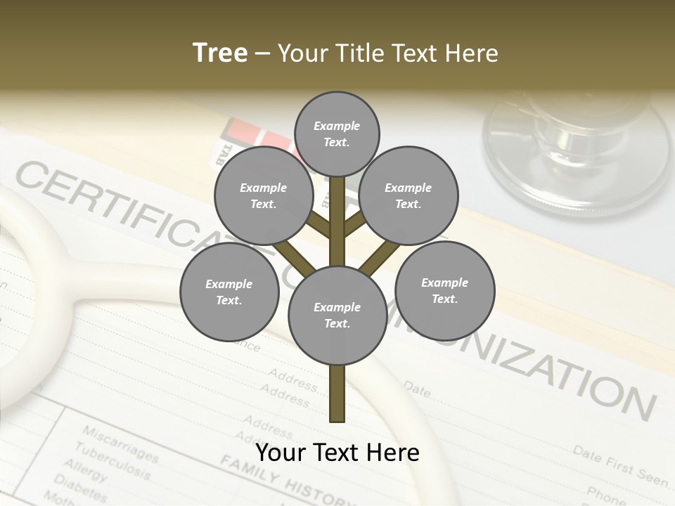 Closeup Admittance Records PowerPoint Template