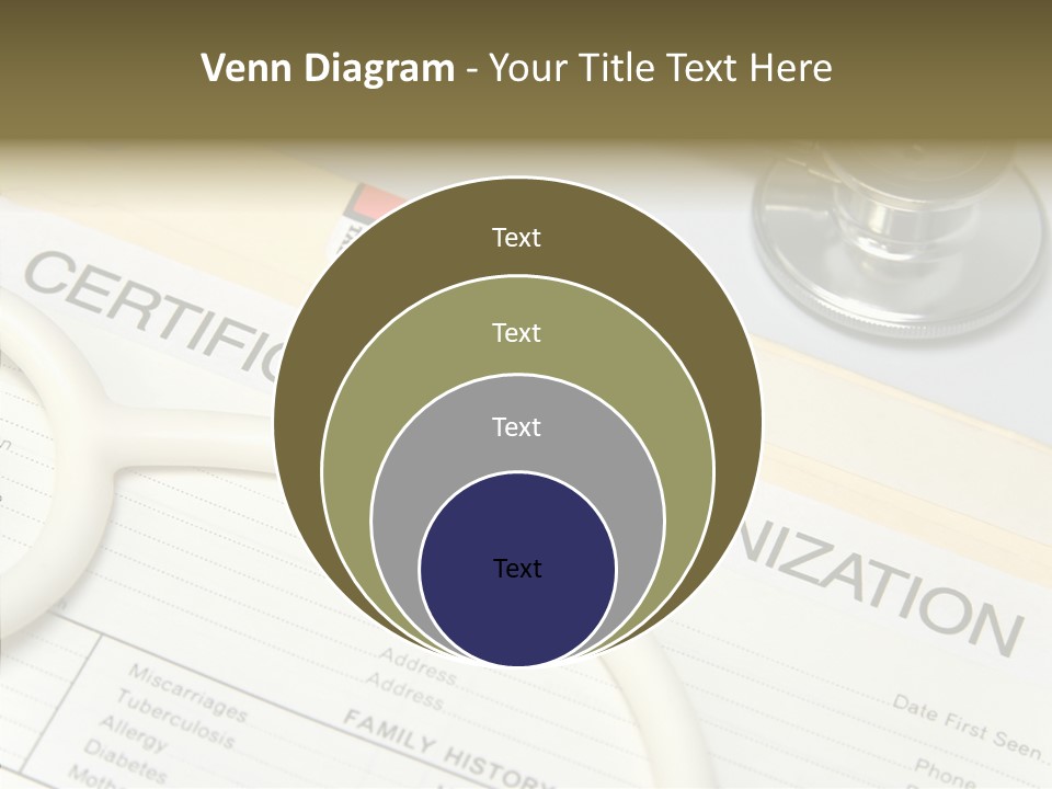 Closeup Admittance Records PowerPoint Template