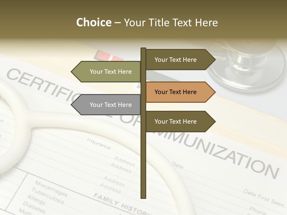 Closeup Admittance Records PowerPoint Template