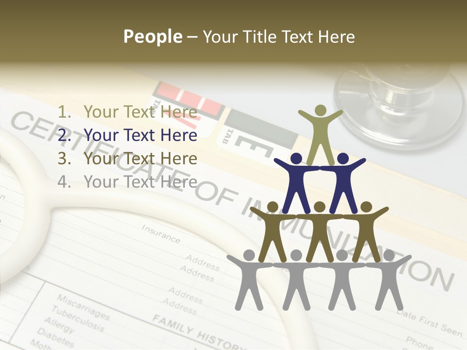 Closeup Admittance Records PowerPoint Template