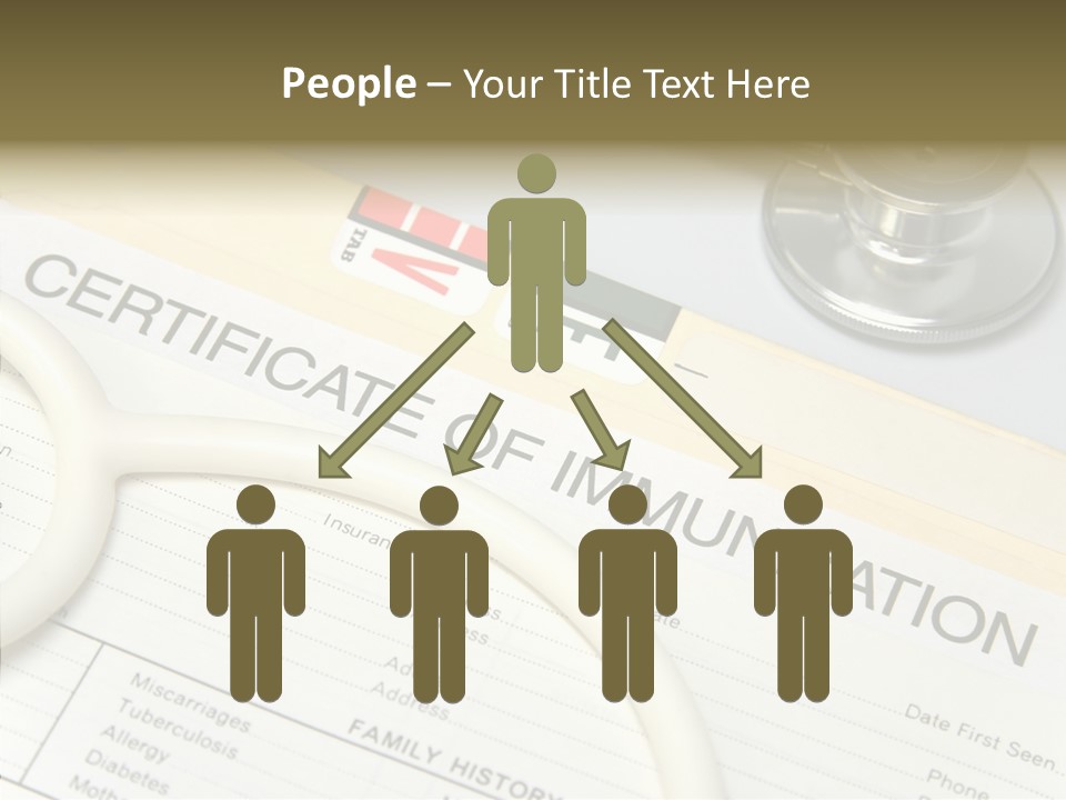 Closeup Admittance Records PowerPoint Template