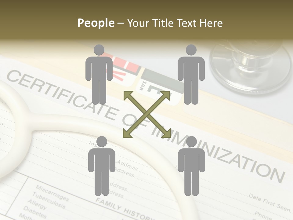 Closeup Admittance Records PowerPoint Template