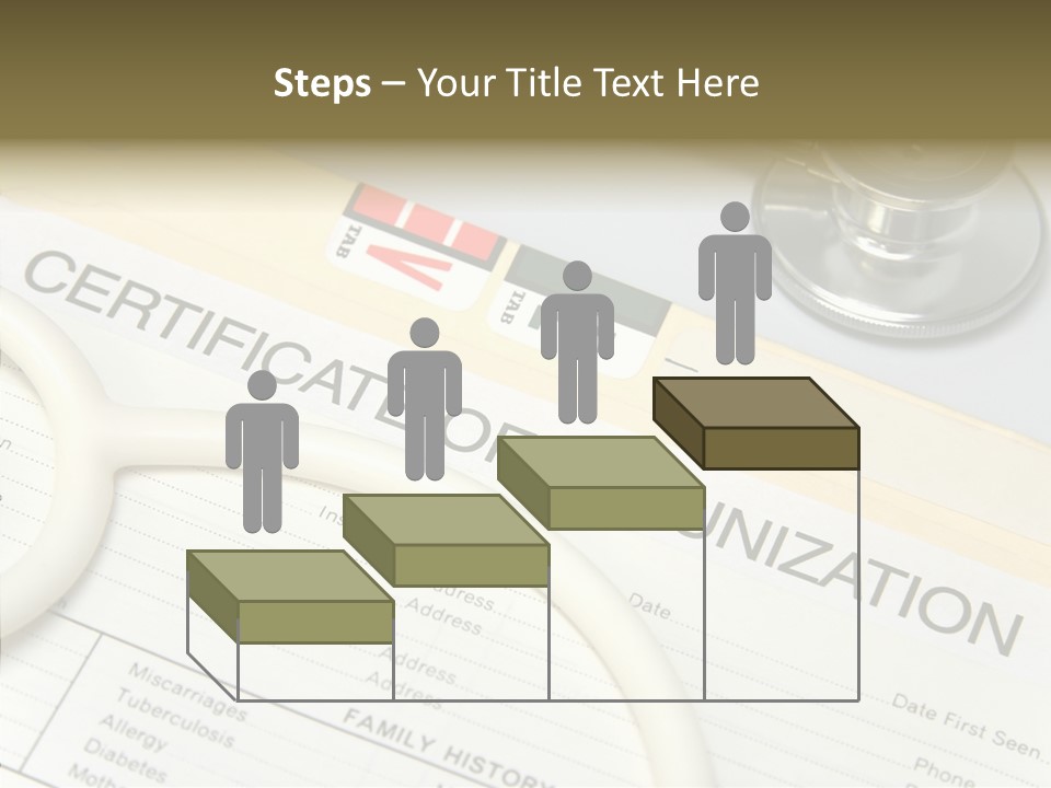 Closeup Admittance Records PowerPoint Template