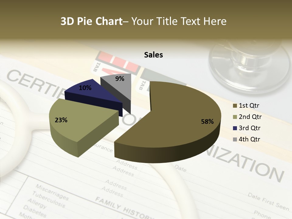 Closeup Admittance Records PowerPoint Template