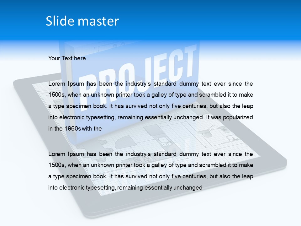 Floor Plan Sale Tablet Pc PowerPoint Template