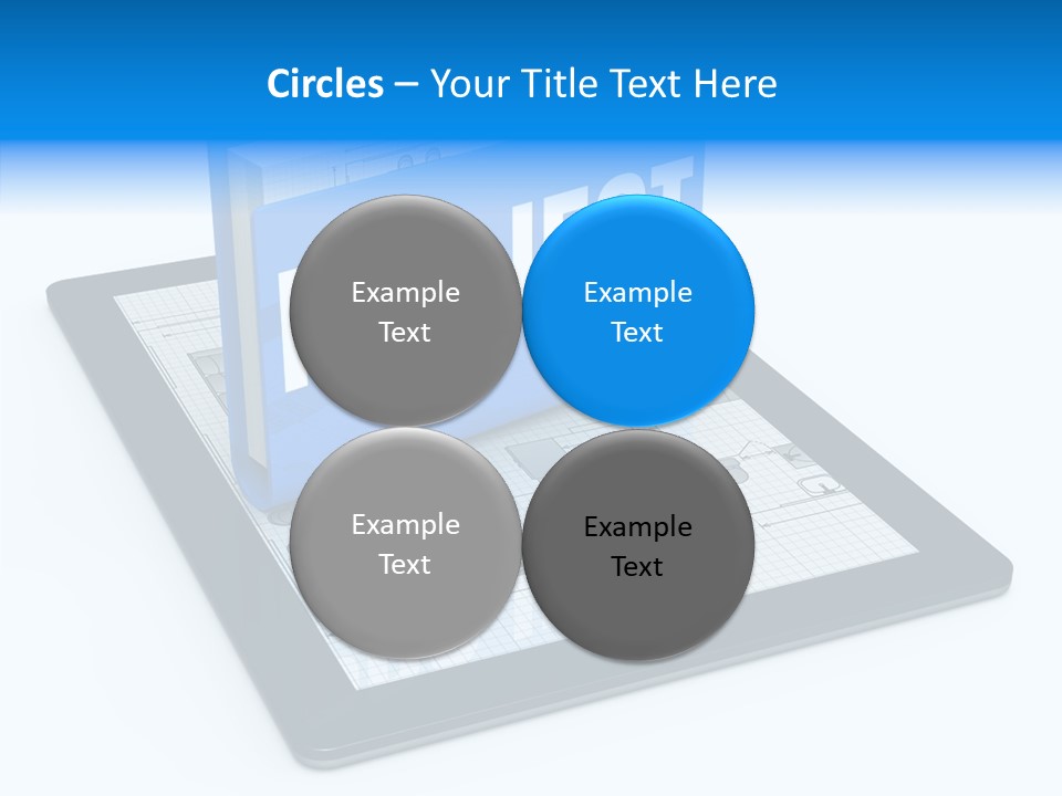 Floor Plan Sale Tablet Pc PowerPoint Template