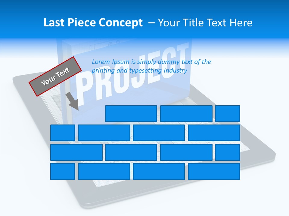 Floor Plan Sale Tablet Pc PowerPoint Template